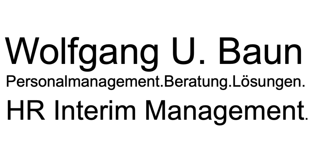 Wolfgang U. Baun - HR Interim Management